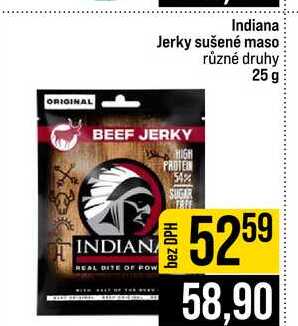 Indiana Jerky sušené maso různé druhy 25 g