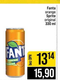 Fanta orange Sprite original 330 ml