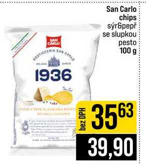 San Carlo chips sýr&pepř se slupkou pesto 100 g 