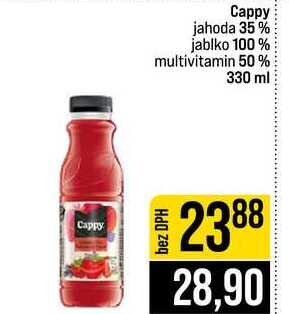 Cappy jahoda 35% jablko 100% multivitamin 50 % 330 ml 