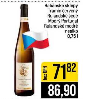Habánské sklepy Tramín červený Rulandské šedé Modrý Portugal Rulandské modré nealko 0,75l
