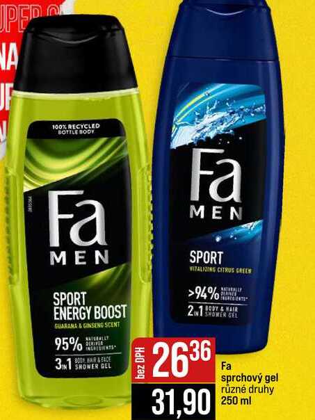 Fa sprchový gel různé druhy 250 ml 