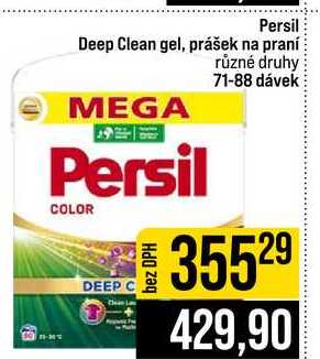 Persil Deep Clean gel, prášek na praní různé druhy 71-88 dávek