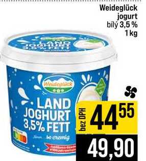 Weideglück jogurt bilý 3,5% 1 kg