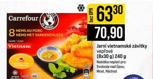 Jarní vietnamské závitky vepřové 8x30 g 240 g