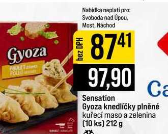 Sensation Gyoza knedlíčky plněné kuřecí maso a zelenina (10 ks) 212 g 
