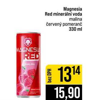 Magnesia Red minerální voda malina červený pomeranč 330 ml 