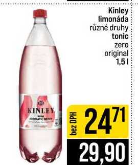 Kinley limonáda různé druhy tonic zero original 1,5l