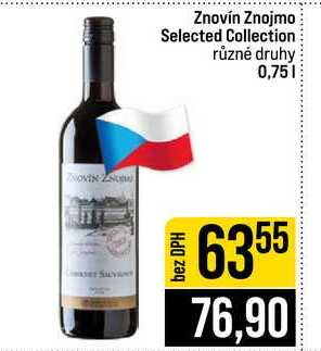 Znovín Znojmo Selected Collection různé druhy 0,75l