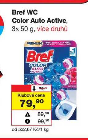 Bref WC Color Auto Active, 3x 50 g