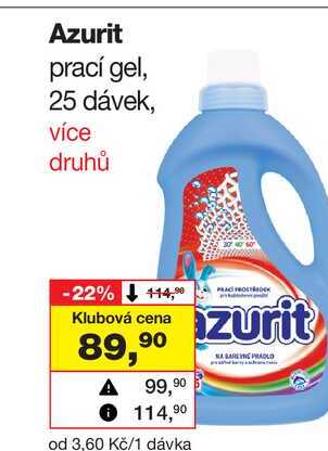Azurit prací gel, 25 dávek