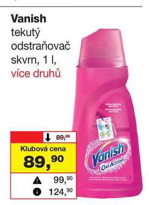 Vanish tekutý odstraňovač skvrn, 1l