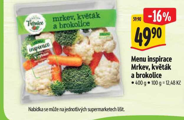 Menu inspirace Mrkev, květák a brokolice 400 g