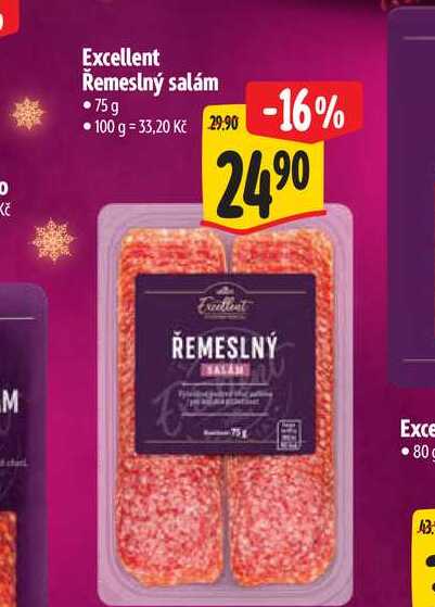 Excellent Řemeslný salám 75g