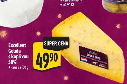  Excellent Gouda s kopřivou 50% 100 g  