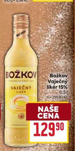 Božkov Vaječný likér 15% 0,5l