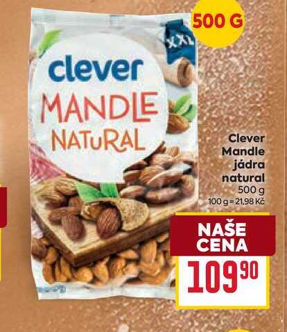 Clever Mandle jádra natural 500 g