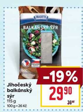 Jihočeský balkánský sýr 115 g