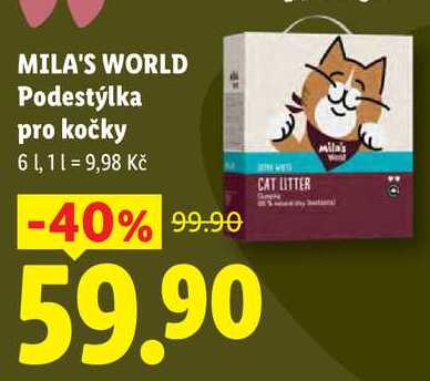 MILA'S WORLD Podestýlka pro kočky, 6 l