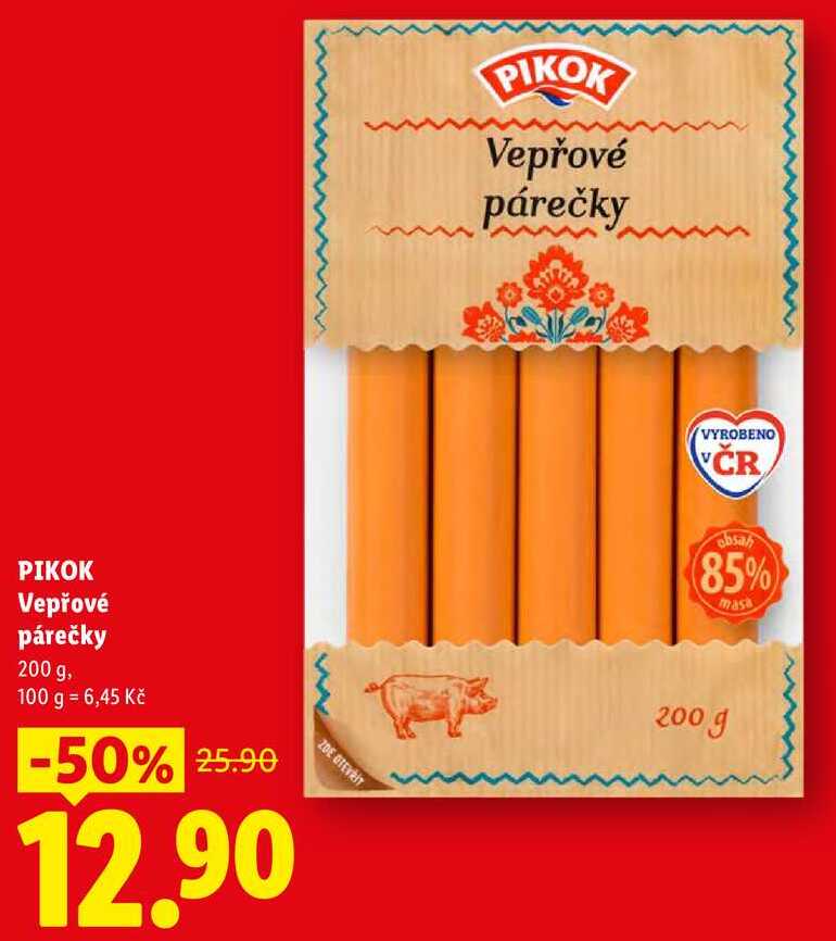 PIKOK Vepřové párečky, 200 g