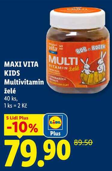 MAXI VITA KIDS Multivitamin želé, 40 ks 