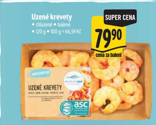 Uzené krevety, 120 g