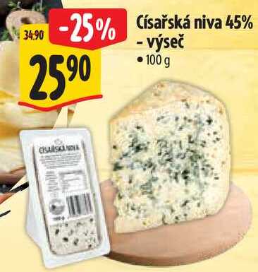 Císařská niva 45% - výseč, 100 g