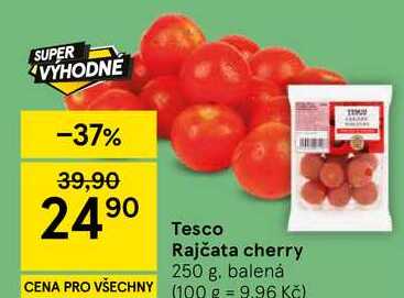 Tesco Rajčata cherry, 250 g, balenȧ  