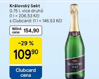 Královský Sekt, 0.75 l, více druhů