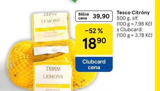 Tesco Citróny, 500 g. síť
