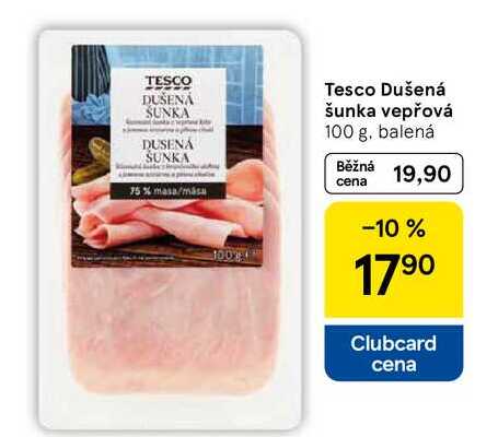 Tesco Dušená šunka vepřová, 100 g