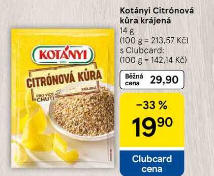Kotányi Citrónová kúra krájená, 14 g