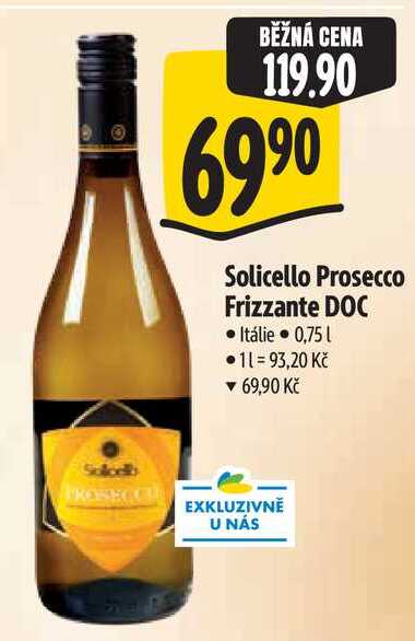 Solicello Prosecco Frizzante DOC, 0,75 l