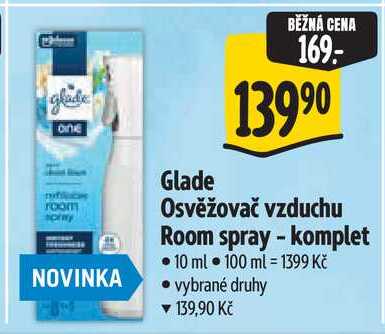 Glade Osvěžovač vzduchu Room spray - komplet, 10 ml