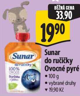 Sunar do ručičky Ovocné pyré, 100 g