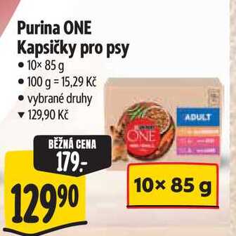 Purina ONE Kapsičky pro psy, 10x 85 g