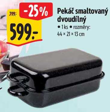 Pekáč smaltovaný dvoudílný
