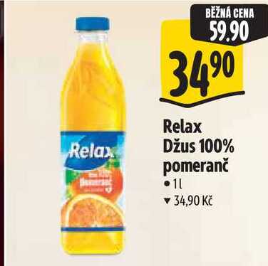 Relax Džus 100% pomeranč, 1 l