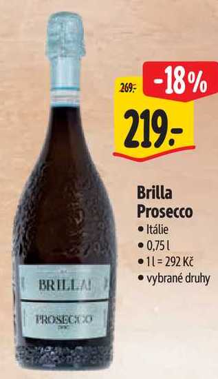 Brilla Prosecco, 0,75 l