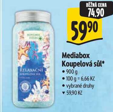 Mediabox Koupelová sůl, 900 g