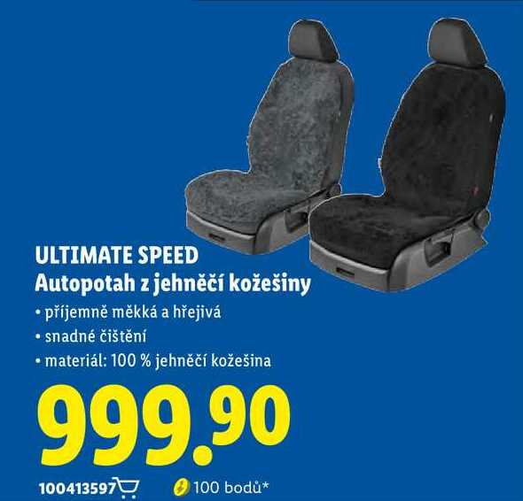 ULTIMATE SPEED Autopotah z jehněčí kožešiny