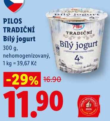PILOS TRADIČNÍ Bílý jogurt, 300 g