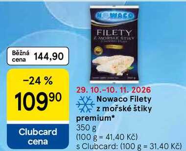 Nowaco Filety z mořské štiky premium, 350 g