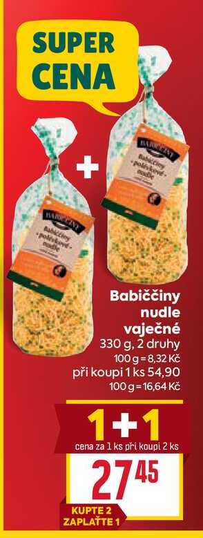 Babiččiny nudle vaječné 330 g