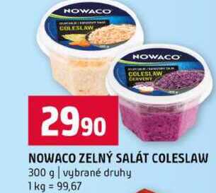 NOWACO ZELNÝ SALÁT COLESLAW 300 g vybrané druhy
