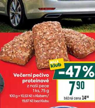 Večerní pečivo proteinové z naší pece 1ks, 75 g