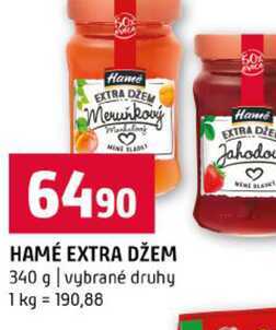 HAMÉ EXTRA DŽEM 340 g vybrané druhy