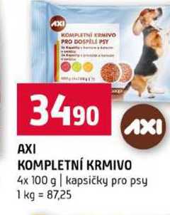 AXI KOMPLETNÍ KRMIVO 4x 100 g kapsičky pro psy