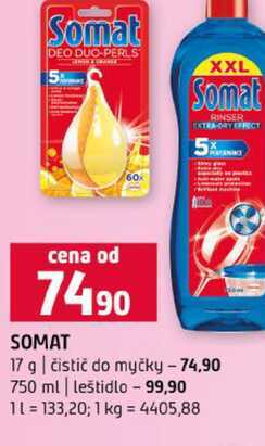 SOMAT 17 g čistič do myčky 750 ml leštidlo 