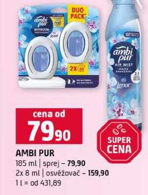 AMBI PUR 185 ml sprej 2x 8 ml osvěžovač